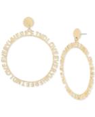 Bcbgeneration Find Love Everywhere2 1/2 Drop Hoop Earrings