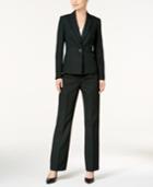 Le Suit Striped One-button Pantsuit