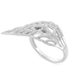 Wrapped Diamond Feather Ring (1/2 Ct. T.w.) In Sterling Silver
