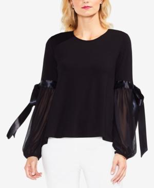 Vince Camuto Chiffon Tie-sleeve Top