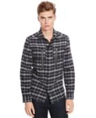 Kenneth Cole New York Pieced Plaid Shirt