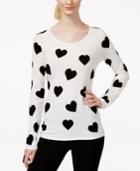 Inc International Concepts Heart-print Pullover Top, Only At Macy's