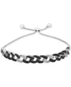 Wrapped In Love Diamond Link Bolo Bracelet (1 Ct. T.w.) In 14k White Gold, Created For Macy's