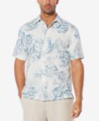 Cubavera Men's 100% Linen Dobby Floral-print Shirt
