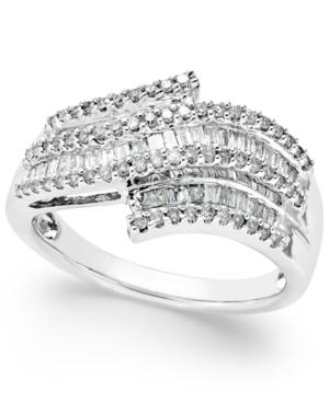 Diamond Wave Right Hand Ring (1/2 Ct. T.w.) In Sterling Silver