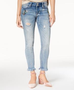 Indigo Rein Juniors' Embellished Skinny Jeans