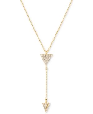 Lucky Brand Gold-tone Plated Pave Arrow Pendant Necklace