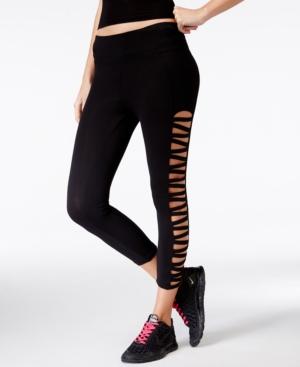 Betsey Johnson Zig-zag Cutout Capri Leggings