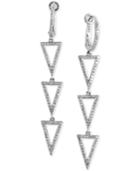Geo By Effy Diamond Triangle Triple Drop Earrings (1/2 Ct. T.w.) In 14k White Gold