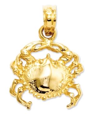 14k Gold Charm, Crab Charm