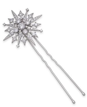 Danori Silver-tone Crystal Snowflake Hair Pin, Created For Macy's