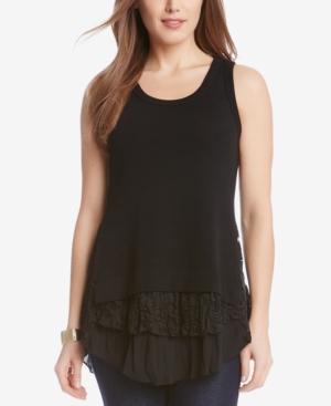 Karen Kane Lace-trim Sweater Tank Top