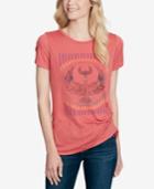 Jessica Simpson Juniors' Allina Twist-front Graphic T-shirt