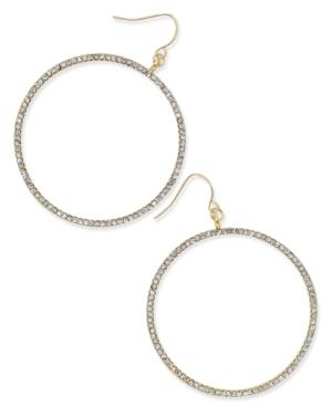 Thalia Sodi Gold-tone Pave Gypsy Hoop Earrings, Only At Macy's