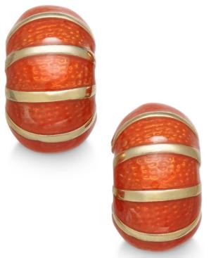 Erwin Pearl Atelier For Charter Club Gold-tone Colored Huggy Hoop Earrings, Created For Macy's
