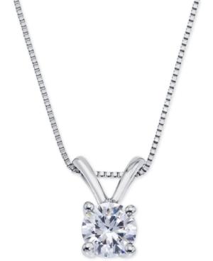 Certified Diamond Pendant Necklace (1/2 Ct. T.w.) In 18k White Gold