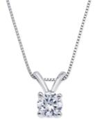 Certified Diamond Pendant Necklace (1/2 Ct. T.w.) In 18k White Gold