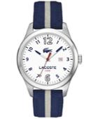 Lacoste Men's Auckland Blue And Grey Nylon Strap Watch 44mm 2010722