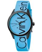 Calvin Klein Men's Color Blue Silicone Strap Watch 40mm K5e51tvn