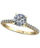 Diamond Cathedral Mount Setting (1/5 Ct. T.w.) In 14k Gold