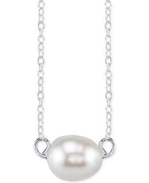 Unwritten Cultured Freshwater Pearl Pendant Necklace In Sterling Silver (8mm)