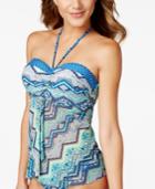 Profile Blush By Gottex Tribal-print Flyaway Tankini Top Women's Swimsuit