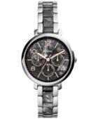 Fossil Women's Jacqueline Dark Pearlized Acetate And Stainless Steel Bracelet Watch 36mm Es3924