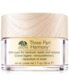 Origins Three Part Harmony Soft Cream For Renewal, Replenishment And Radiance, 1.7 Oz