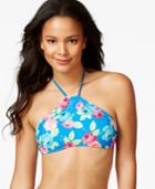 Hula Honey Rose-print Halter Bikini Top Women's Swimsuit