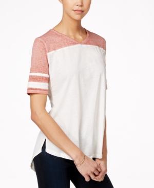 Pink Rose Juniors' V-neck High-low T-shirt