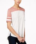 Pink Rose Juniors' V-neck High-low T-shirt