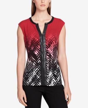 Calvin Klein Printed Chain-neck Top