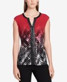 Calvin Klein Printed Chain-neck Top