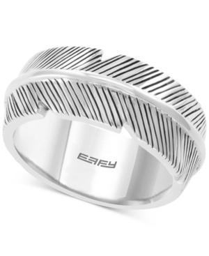 Effy Men's Feather Ring In Sterling Silver