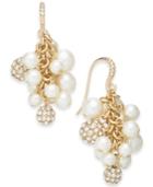 Charter Club Gold-tone Imitation Pearl Shaky Drop Earrings, Created For Macy's
