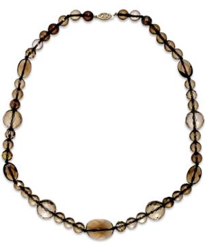 Smoky Quartz Collar Necklace In 14k Gold (258-1/2 Ct. T.w.)