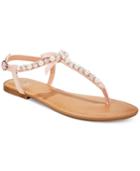 Material Girl Perlie T-strap Flat Sandals, Only At Macy's Women's Shoes