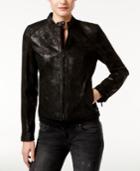 Calvin Klein Leather Bomber Jacket