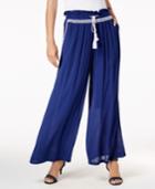 Ny Collection Embroidered Drawstring Palazzo Pants