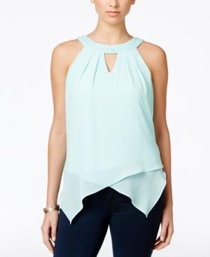 Bcx Juniors' Handkerchief-hem Halter Blouse