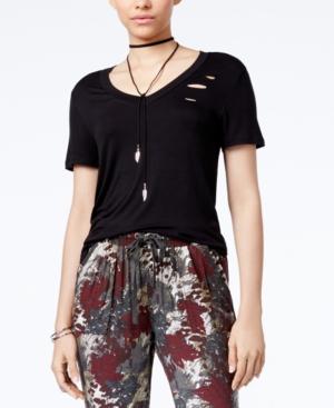 Rebellious One Juniors' Ripped T-shirt