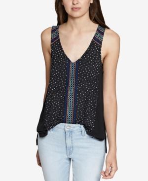 Sanctuary Kira Embroidered Cotton Tank Top