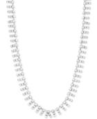 Steve Madden Silver-tone Crystal 18 Collar Necklace