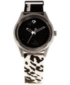 Harajuku Lovers Unisex Black & White Designed By Gwen Stefani Printed Strap Watch 40mm Hl2620