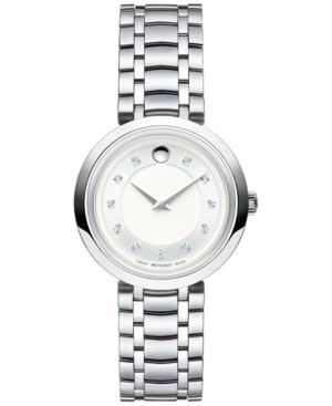 Movado Women's Swiss Diamond-accent 1881 Quartz Stainless Steel Bracelet Watch 28mm 0607097