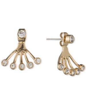 Lonna & Lilly Gold-tone Crystal Front Back Earring Jacket Earrings