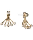 Lonna & Lilly Gold-tone Crystal Front Back Earring Jacket Earrings