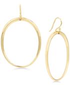Kenneth Cole New York Gold-tone Oval Drop Hoop Earrings