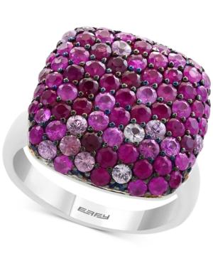 Effy Ruby (1-7/8 Ct. T.w.) & Pink Sapphire (1-1/3 Ct. T.w.) Heart Ring In Sterling Silver