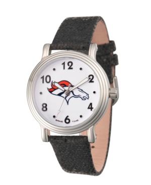 Gametime Nfl Denver Broncos Women's Silver Vintage Alloy Watch